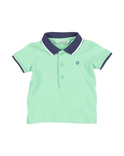 MAYORAL MAYORAL NEWBORN BOY POLO SHIRT LIGHT GREEN SIZE 1 COTTON, ELASTANE