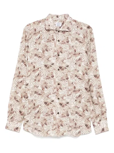 MAZZARELLI LEAF-PRINT SHIRT