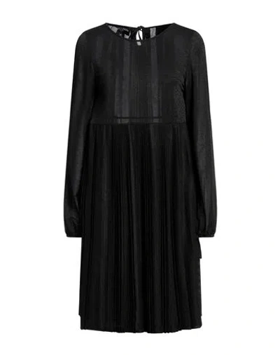 MC BY MONIQUE COLLIGNON MC BY MONIQUE COLLIGNON WOMAN MINI DRESS BLACK SIZE 8 POLYESTER, VISCOSE, POLYAMIDE, ELASTANE