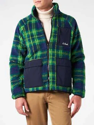 MC2 SAINT BARTH MC2 SAINT BARTH MAN SHERPA JACKET WITH TARTAN PRINT