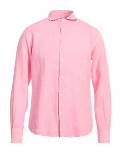 MC2 SAINT BARTH MC2 SAINT BARTH MAN SHIRT PINK SIZE XXL LINEN