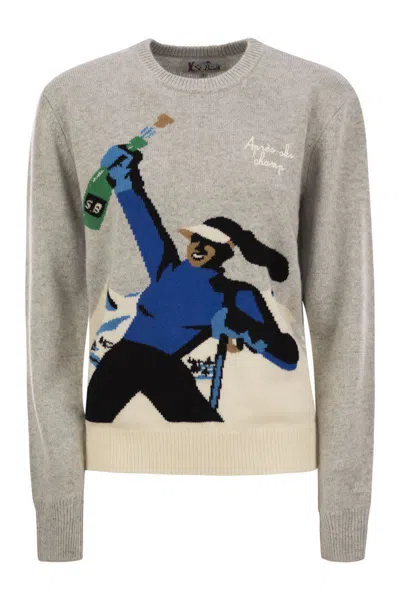 MC2 SAINT BARTH MC2 SAINT BARTH NEW QUEEN - SWEATER WITH JACQUARD PRINT APRÈS-SKI CHAMP