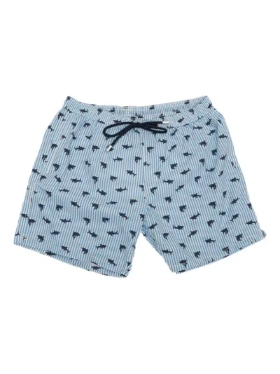 MC2 SAINT BARTH SHARK-PRINT SWIM SHORTS