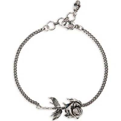 ALEXANDER MCQUEEN MCQUEEN DIPPED ROSE CHAIN BRACELET