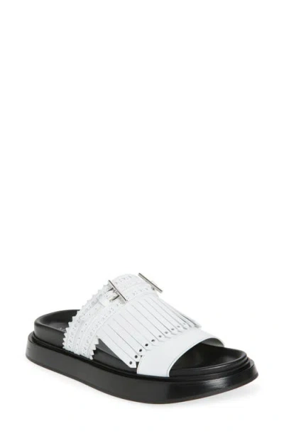 ALEXANDER MCQUEEN MCQUEEN KILTIE FRINGE SLIDE SANDAL