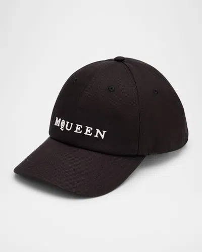 ALEXANDER MCQUEEN MEN'S COTTON LOGO BASEBALL CAP