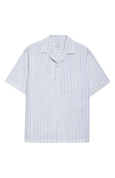 ALEXANDER MCQUEEN MCQUEEN SKULL STRIPE CAMP SHIRT