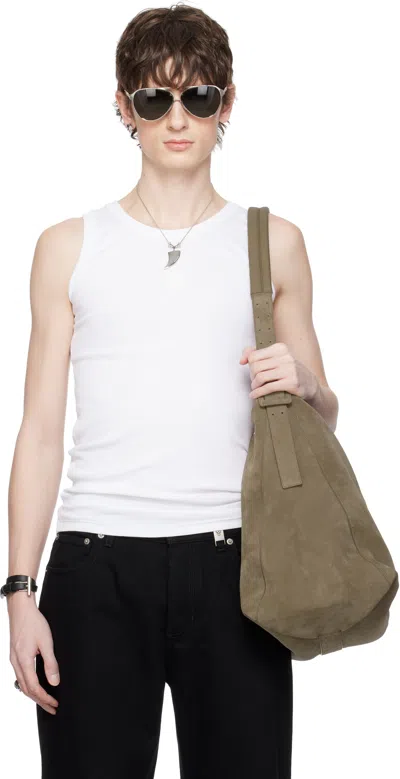 ALEXANDER MCQUEEN WHITE EMBROIDERED SKULL TANK TOP