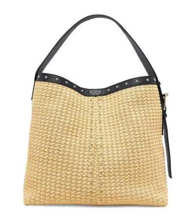 ALEXANDER MCQUEEN WOVEN T-BAR SLING BUCKET BAG