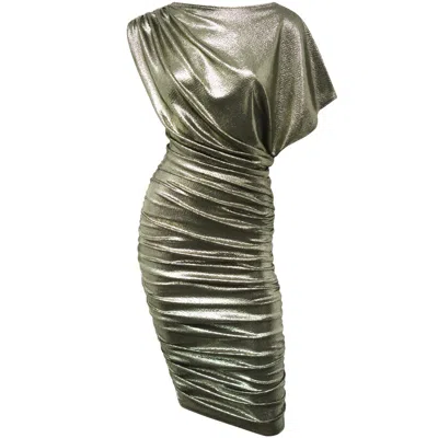ME&THEE WOMEN'S GOLD / SILVER NEW BLOOD GOLD METALLIC DRESS
