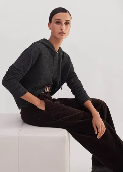 ME+EM LUXE CASHMERE CURVED HEM HOODY