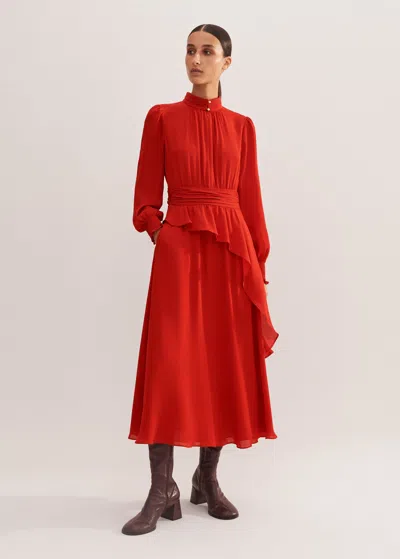 ME+EM SILK MIDI DRESS