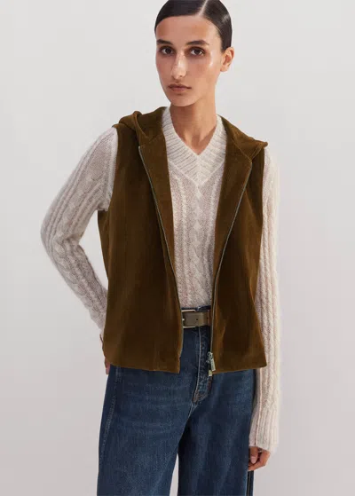 ME+EM SLEEVELESS ZIP UP LAYERING HOODY