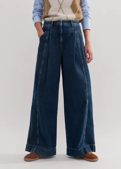 ME+EM SOFT DENIM PLEATED PANT