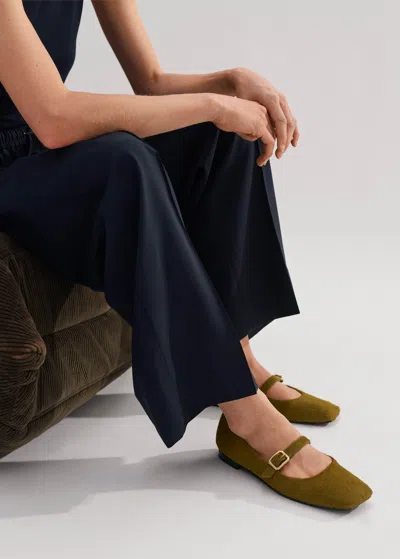 ME+EM SQUARE TOE BALLERINA FLAT