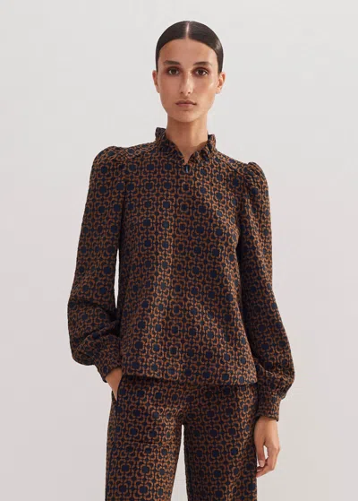 ME+EM TRAVEL TAILORING GRAPHIC JACQUARD SWING TOP