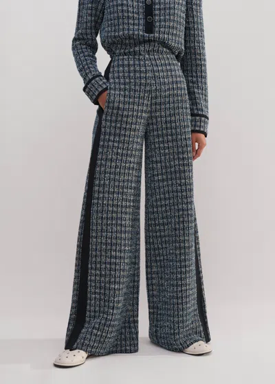 ME+EM TWEED JERSEY WIDE-LEG TROUSER