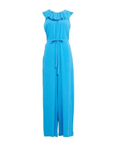 MEIMEIJ MEIMEIJ WOMAN JUMPSUIT AZURE SIZE 6 ACETATE, SILK