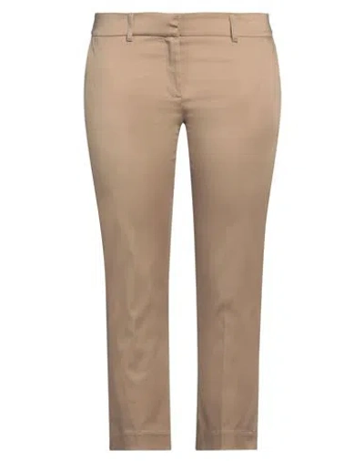 MEIMEIJ MEIMEIJ WOMAN PANTS KHAKI SIZE 8 COTTON, ELASTANE, ACETATE