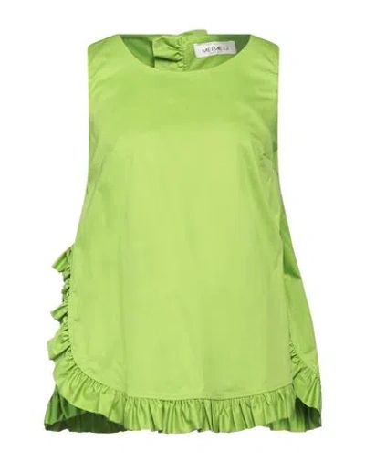 MEIMEIJ MEIMEIJ WOMAN TOP GREEN SIZE 6 COTTON