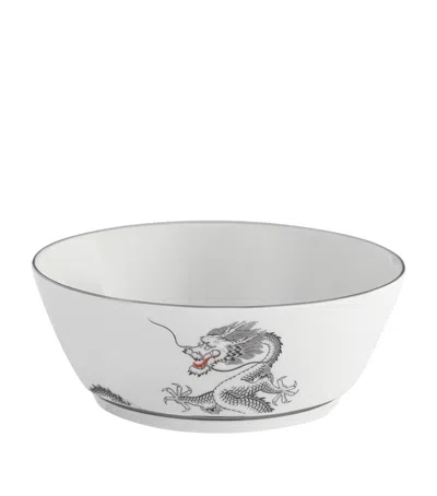 MEISSEN PORCELAIN-PLATINUM LUCKY DRAGON BOWL