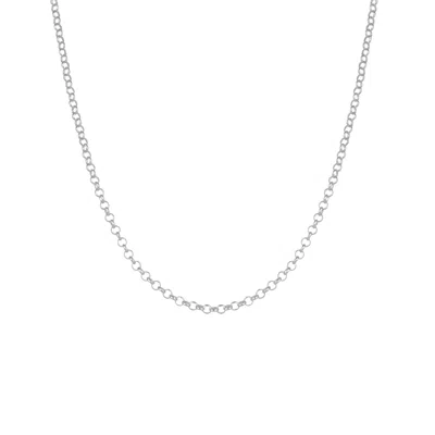MEJOMA WOMEN'S ROUND HOOPS SILVER BELCHER CHAIN NECKLACE
