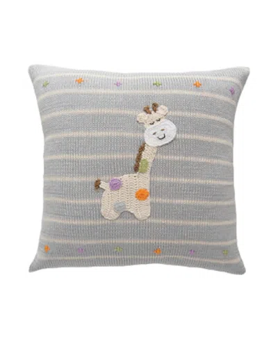 MELANGE COLLECTION KNIT COTTON 12 SPOTTED GIRAFFE PILLOW
