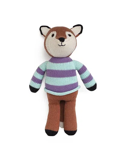 MELANGE COLLECTION KNIT COTTON FOX IN SWEATER - AGES 0+