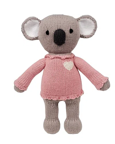MELANGE COLLECTION KNIT COTTON KOALA IN PINK SWEATER - AGES 0+