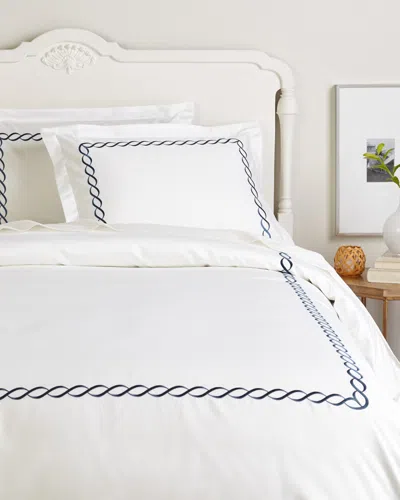 MELANGE MELANGE HOME ROPE EMBROIDERED 600 THREAD COUNT COTTON DUVET SET