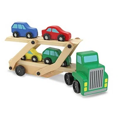 MELISSA & DOUG CAR CARRIER WITH 4 COLORFUL CARS