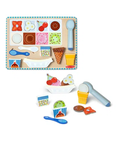 MELISSA & DOUG MELISSA & DOUG WOODEN MAGNETIC ICE CREAM PUZZLE & PLAY SET