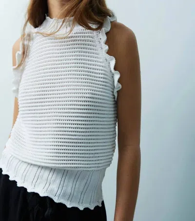 MELISSA NEPTON RANA SLEEVELESS SWEATER TANK IN OFF-WHITE