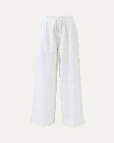 MELISSA ODABASH IMMY EYELET DRAWSTRING TROUSERS