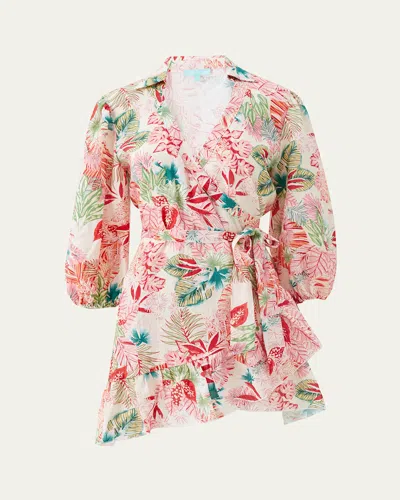 MELISSA ODABASH IZZY WRAP MINI DRESS