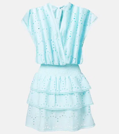 MELISSA ODABASH JESS COTTON CROCHET MINIDRESS