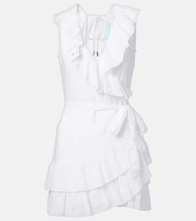 MELISSA ODABASH MOLLY OPEN-BACK COTTON WRAP DRESS