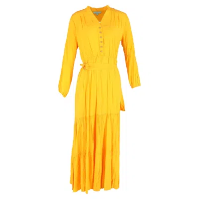MELISSA ODABASH SONJA MAXI DRESS IN YELLOW VISCOSE