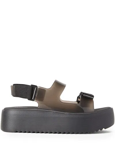 MELISSA OPEN-TOE PLATFORM FLAT SANDALS