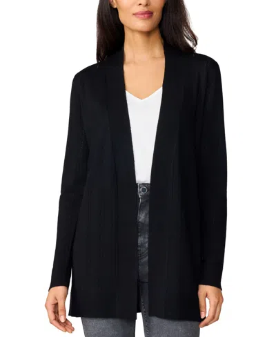 MELISSA PAIGE WOMEN'S POINTELLE OPEN-FRONT LONG CARDIGAN