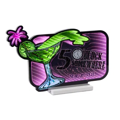 MELROSE INTERNATIONAL MARGARITAVILLE 5 O'CLOCK EKKOLIGHT 12"H - PINK, GREEN