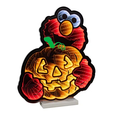 MELROSE INTERNATIONAL SESAME STREET ELMO PUMPKIN EKKOLIGHT 16"H - ORANGE, RED