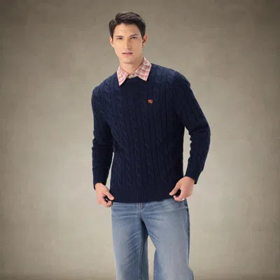 MEMBERS ONLY MEN'S CREW NECK CABLE SWEATER