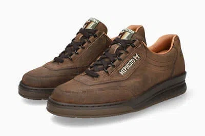 MEPHISTO MEPHISTO MEN'S MATCH HAZELNUT OLD VELOURS 735 FLAT HEEL LACE-UP SNEAKERS