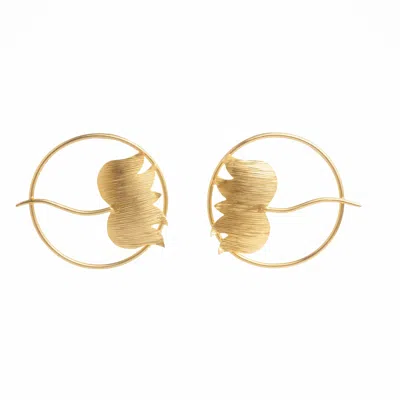 MERAKI BY RASHMI BAJAJ WOMEN'S GOLD TULIP HOOP EARRINGS