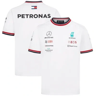 MERCEDES-BENZ MERCEDES MENS MERCEDES AMG PETRONAS F1 2022 TEAM T SHIRT SHORT SLEEVE WHITE