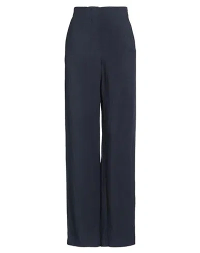MERCI ..,MERCI WOMAN PANTS MIDNIGHT BLUE SIZE 2 VISCOSE, LINEN