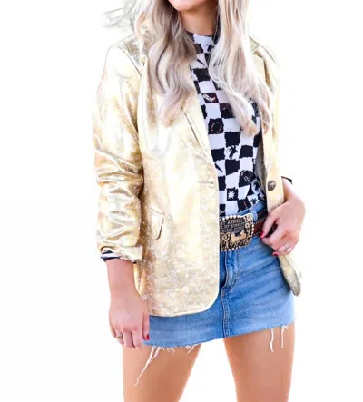 MERIGOLD KISS BEST BUCKIN' BLAZER IN GOLDEN ELEGANCE