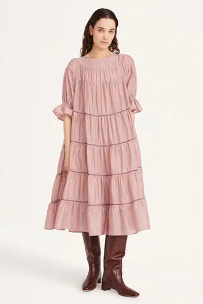 MERLETTE PARADIS DRESS IN MULBERRY MULTI STRIPE