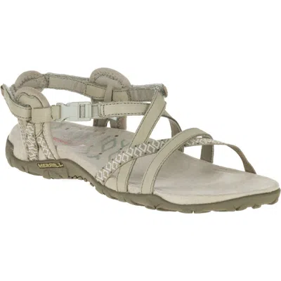 MERRELL MERRELL WOMENS/LADIES TERRAN LATTICE II LEATHER MESH WALKING SANDALS